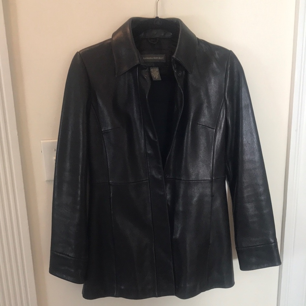 Banana Republic Black Leather Jacket